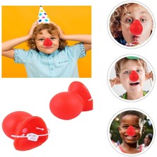 Starseven Kırmızı Renk Lastikli Burun Palyaço Burun