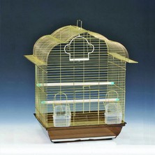 Matrixzn Eurogold Oval Çatili Kuş Kafesi (30X23X40) x 1 Adet