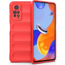 Pileli Store  Xiaomi Redmi Note 11 Pro Kılıf Optimum Silikon - Kırmızı