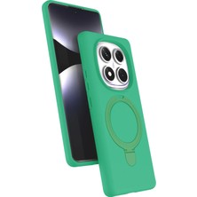 Pileli Store  Xiaomi Redmi Note 14 Pro 4g Regal Magsafe Standlı Kapak - Yeşil