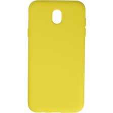 Pileli Store  Samsung Galaxy J7 Pro / J730 Kılıf Nano Içi Kadife Silikon - Sarı