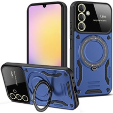 Pileli Store  Samsung Galaxy A35 5g Kılıf Joy Lens Standlı Kapak - Lacivert