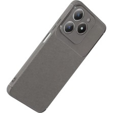 Pileli Store  Realme C61 Kılıf Auto Focus Karbon Kapak - Gri