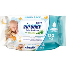 Vip Baby Bebiko Jumbo Pack Kremli Bebek Islak Mendil 120 Adet X4