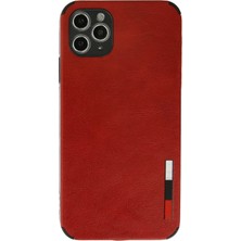 Pileli Store  iPhone 11 Pro Kılıf Loop Deri Silikon - Kırmızı