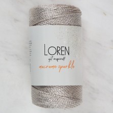 Pileli Store Loren Macrame Sparkle Simli Bej El Örgü Ipi - Rm 3