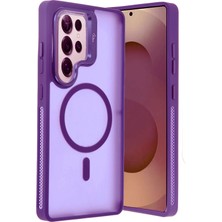 Pileli Store  Samsung Galaxy S25 Ultra Flet Lens Magsafe Kapak - Derin Mor