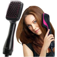 Pileli Store Elektrikli Hava Üflemeli 2 In 1 Saç Düzleştirici Fön Tarağı