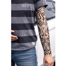 Pileli Store Giyilebilir Kol Dövmesi Çorap Dövme 3D Baskılı Kol Bacak Dövme 2 Adet Model 11