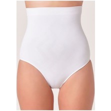 Pileli Store Beyaz Kadın Dikişsiz Slip Korse - 780