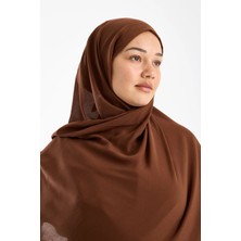 Lavin Scarfs Daily Koleksiyonu Viskon Şal Koyu Kahve