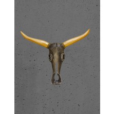 Dekoratif Ahşap Boynuzlu  Buffalo Kafa Albızıa Wood