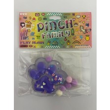 C&On Design 1 Adet Işıklı Kedi Patisi Squishy Oyuncağı Sukuşi (7,5x6,5cm) Mor