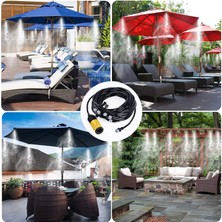 Pileli Store Veranda Sera Havuz Alanları Su Sisi Sistemi Dış Mekan Soğutma Kiti 10 Metre