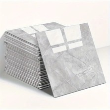 Pileli Store Gri Mermer Desenli Alüminyum Plastik Duvar Sticker