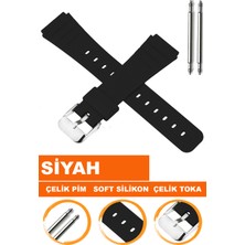  casio f-91 / f-94 / f-105 saat uyumlu soft silikon saat kordonu kayışı s02f91w-b