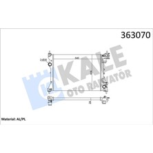 Kale Matrixzn Brazing Versiyonu KL351280 Fiat Doblo 152.263 - Opel Combo - Alf Romeo Mito 10 Ac/nac mt Me Kanik 540X416X24 Su Radyatörü