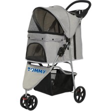 Matrixzn Tommy Evcil Hayvan Arabası Gri 81*45.5*101CM Max 15KG