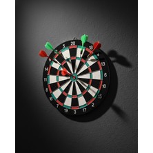 Pileli Store 17 Inç Dart Tahtası Sağlam Ahşap Gövde ve Metal Iğneli Dart Okları