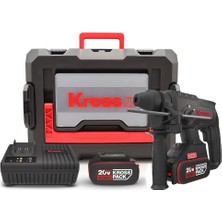 Kress KU390.4 20VOLT 4.0AH. 2.0j Li-Ion Çift Akülü Şarjlı Kömürsüz Profesyonel Sds-Plus Pnömatik Kır