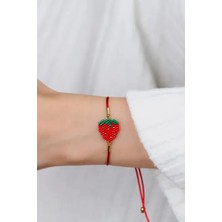 Kübüşün Atölyesi KA-018 Miyuki Bileklik - Meyveler Serisi - Çilek