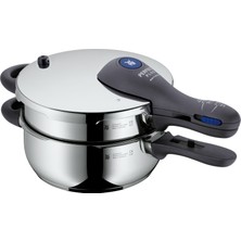 Wmf Perfect Plus Düdüklü Tencere Seti Indüksiyonlu 3 Parçalı Düdüklü Tencere 4l + 3l Ek Parça Seti, Cilalı Cromargan Paslanmaz Çelik, 2 Pişirme Seviyesi