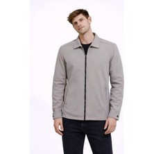 Cococan8 ERKEK FERMUARLI SPOR CEKET BEJ
