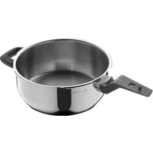 Wmf Perfect Premium Hızlı Kızartma Tavası 3l Kapaksız, Buhar Kabı 22 Cm, Cromargan Cilalı Paslanmaz Çelik, Indüksiyon