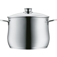 Wmf Diadem Plus Sebze Suyu Tenceresi Indüksiyonu 20CM, Cam Kapak, Büyük Tencere 5l, Cilalı Cromargan Paslanmaz Çelik, Kaplamasız, Fırına Uygun