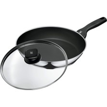 Wmf Ceradur Profesyonel Indüksiyon Tavası, Cam Kapaklı 28 Cm, Cromargan Paslanmaz Çelik Kaplamalı, Seramik Kaplama, Plastik Saplı