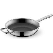 Wmf Profi Resist Kızartma Tavası 28 cm Indüksiyonlu, Yüksek, Çok Katmanlı Malzemeyle Kaplanmış, Yüksek Kenarlı, Petek Yapılı, Paslanmaz Çelik Saplı, Fırına Dayanıklı