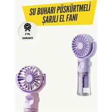 Epilons Mini Masaüstü ve El Tipi Buğu Fanı – Su Depolu Şarj Edilebilir Nemlendirici Özellikli