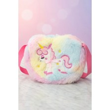Mollycrush Kız Çocuk Premium Yumuşak Peluş Unicorn Nakışlı Çantası - Ayarlanabilir Askılı Şirin Hediyelik Tasarım