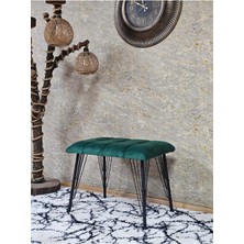 Sevinç Mobilya Metal Siyah Tel Ayaklı 60 cm Puf Bench - Puf - Bench - Oturak - Mutfak Oturağı - Antre Oturağı