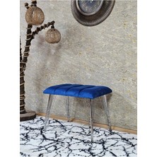 Sevinç Mobilya Metal Krom Tel Ayaklı 60 cm Puf Bench - Puf - Bench - Oturak - Mutfak Oturağı - Antre Oturağı