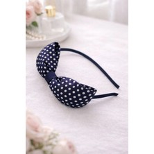 Nati Co Şık Puantiyeli Lacivert Fiyonk Taç – Günlük & Özel Gün