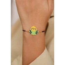 Kübüşün Atölyesi KA-011 Miyuki Bileklik - Petshop Serisi - Muhabbet Kuşu Tombul Yeşil