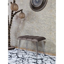 Sevinç Mobilya Metal Krom Tel Ayaklı 60 cm Puf Bench - Puf - Bench - Oturak - Mutfak Oturağı - Antre Oturağı