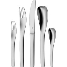 Wmf Vela Çatal Bıçak Takımı 6 Kişilik, 30 Parça Monoblok Bıçak, Cromargan Paslanmaz Çelik Cilalı, Parlak, Bulaşık Makinesinde Yıkanabilir