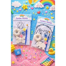 Lenisa Home Lenisa Taş Boyama 2'li Set Çocuk Etkinlik Hobi Hediyelik