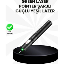 Yüksek Güçlü Yeşil Lazer Pointer 5000MW Şarjlı