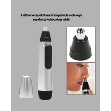 Pileli Store Kişisel Burun ve Kulak Tıraş Makinesi 3D Kavisli Bıçak ve Kompakt Tasarım