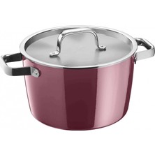 Wmf Fusiontec Aromatik Tencere Büyük 22 Cm, Et Tenceresi Indüksiyonu 4,7 L, Yoğunlaştırma Düğmeli Kapak, Yüksek Teknoloji Seramik, Istiflenebilir, Çizilmeye Karşı Dayanıklı, Kırmızı