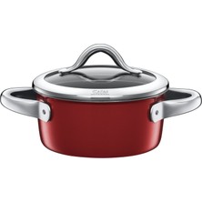 WMF Silit Vitaliano Rosso Tencere Küçük 16CM, Cam Kapak, Indüksiyonlu Kızartma Tenceresi 1,3l, Silargan Fonksiyonel Seramik, Üretilmeyen Model, Kırmızı