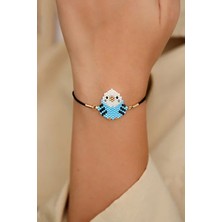 Kübüşün Atölyesi KA-011 Miyuki Bileklik - Petshop Serisi - Muhabbet Kuşu Tombul Mavi