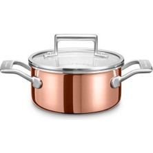 Kitchenaid KC2P15EHCP Tencere, Paslanmaz Çelik, 16 x 16 x 10 Cm, Gümüş/bakır