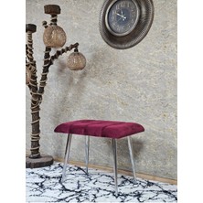 Sevinç Mobilya Krom Sivriltme Ayaklı 60 cm Puf Bench - Puf - Bench - Oturak - Mutfak Oturağı - Antre Oturağı