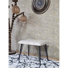 Sevinç Mobilya Metal Siyah Tel Ayaklı 60 cm Puf Bench - Puf - Bench - Oturak - Mutfak Oturağı - Antre Oturağı