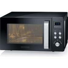 Severin Severın 3'ü 1 Arada Mikrodalga Fırın, Izgara ve 200°C'YE Kadar Sıcak Hava Fonksiyonlu, Ön Isıtma Fonksiyonlu Mini Fırın, Yapışmaz Kaplamalı Pizza Tabağı, Siyah, Mw 7752