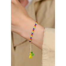 Kübüşün Atölyesi KA-031 Miyuki Bileklik - Gökkuşağı Serisi - Tam Tur Zincir Kapama